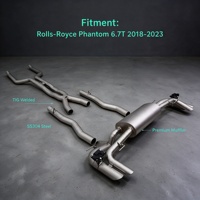 Pot d'échappement à valve en acier inoxydable SS304 pour Rolls-Royce Phantom 6.75 V12 Twin Turbo 2017-2026, avec quatre sorties, performance racing