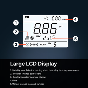Kit de mesure du pH portable Veidt Weighing Apera PH8500, multi-paramètres, qualité de l'eau, écran LCD, précision 0,01pH, portable - Product Image 2