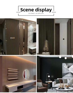 Hiện đại thân thiện với môi chống cháy không thấm nước <span class=keywords><strong>PVC</strong></span> lưới tường bảng điều khiển tuyệt vời Tường TV nền trang trí gỗ tấm Tường 3D hộ gia đình - Product Image 5