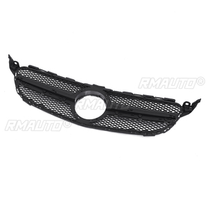 Grille de radiateur de pare-chocs avant style Diamond/GTR/AMG/C63S pour Mercedes Benz Classe C W205 C200 C250 C300 C350 2015-2018 - Product Image 4