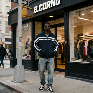 Chaqueta Deportiva de Alta Calidad al por Mayor, Chaqueta Cortavientos con Logotipo Personalizado, Ropa Deportiva Informal, Chaqueta Deportiva Vintage a Rayas, Chaqueta Bomber - Product Image 5