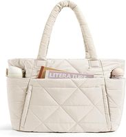 Sac fourre-tout pour femmes, sac fourre-tout gonflé avec fermeture éclair, grand sac à bandoulière matelassé avec compartiments pour les voyages, le travail, la salle de sport