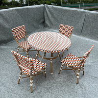 Ensemble de meubles d'extérieur en rotin Ensembles de meubles de bistrot en rotin/osier Meubles en rotin synthétique Table et chaise de café de jardin