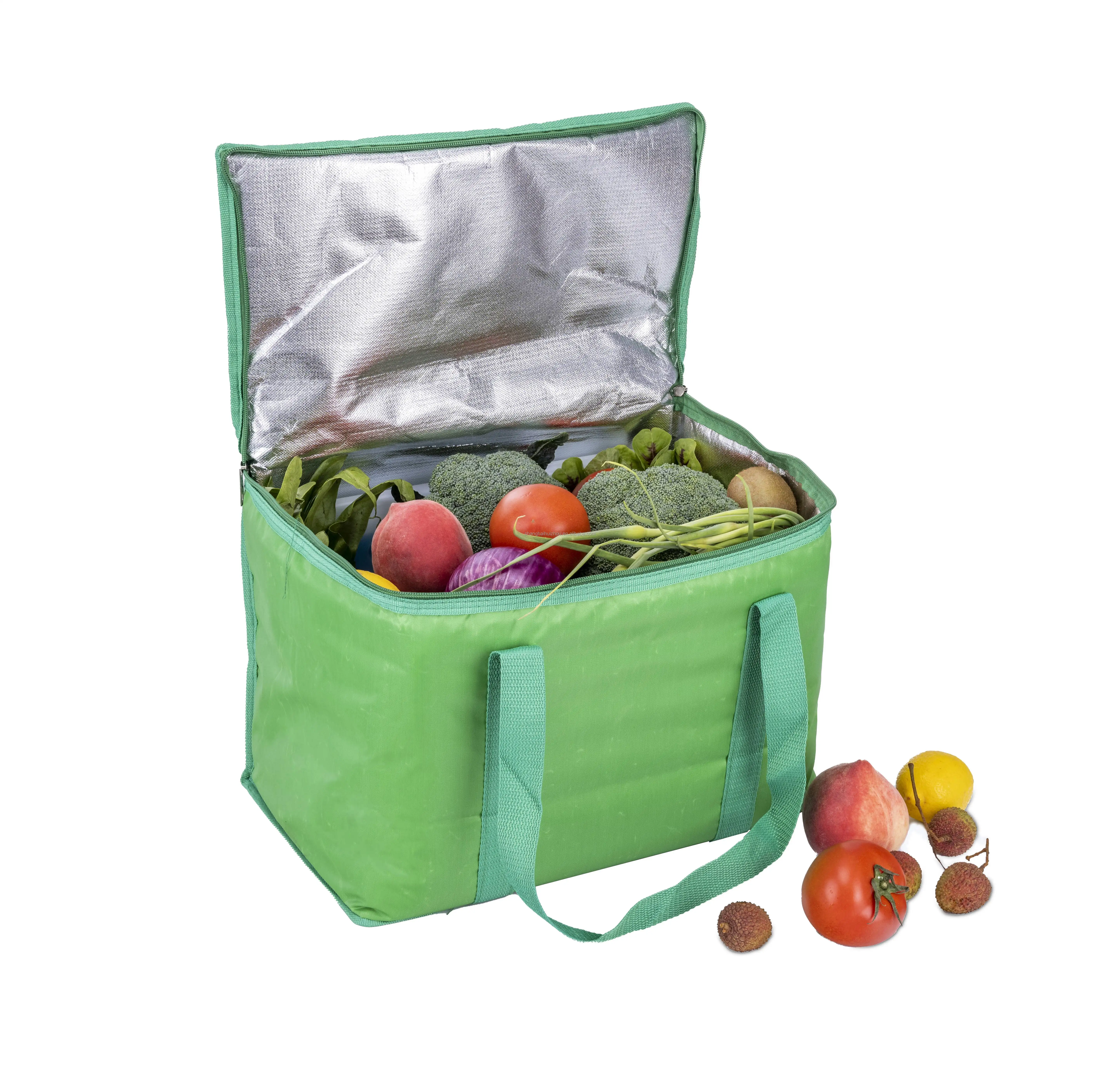 Food Use And Oxford Material Ice Cooler Lunch Bag With Carry Tote Bag Picnic Camping Multi Function Carry Isothermal Cooler Bag