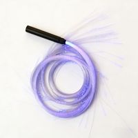 Fouet lumineux LED à fibre optique 7 couleurs, rechargeable par USB, pour scène et ambiance, idéal pour le commerce transfrontalier, modèle 36