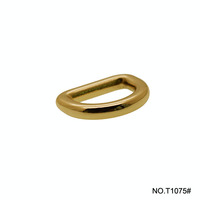 Konektor Cincin D Logam Berlapis Emas 13mm 15mm 20mm Gesper Paduan Seng untuk Tali Tas, Tas Tangan, Pakaian, Grosir Kustom