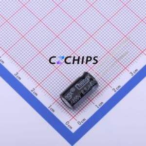 Condensateur électrolytique en aluminium à montage traversant KM685M400F14RR0VH2FP0, D8xL14mm 6.8uF 20% 400V 3.5mm - Product Image 1