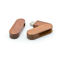 Memoria USB 2.0 Giratoria de Madera con Logotipo Personalizado, Venta al por Mayor, Regalo Empresarial, Memoria USB de Buena Calidad
