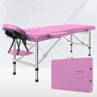 Lit de massage pliable portable à hauteur réglable Lit de table d'infusion ambulatoire de médecine traditionnelle chinoise