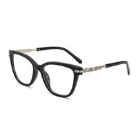 Gafas de lectura de diseñador de lujo para mujer, montura de PC blanca elegante, lentes ópticas de diamante, gafas protectoras con diamantes de imitación de cristal