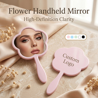 Miroir de maquillage portable 2026, vente directe usine, best-seller transfrontalier, mini miroir à main en forme de fleur