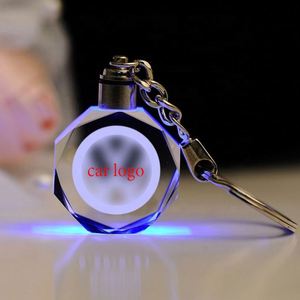 Factory <b>Cheap</b> Wholesale Blank <b>Crystal</b> Glass Keychains Custom 3d Laser Engraving Car Logo <b>Crystal</b> Led Key Chain - Product Image 2