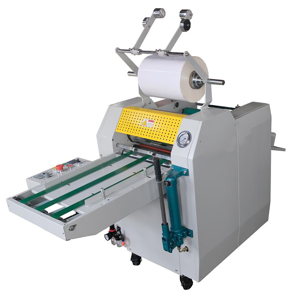 FM390C Heavy Duty Semi Auto Film Laminator Machine Matt Glossy Hydraulic Oil Heating