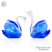 Paire de cygnes en cristal, artisanat de décoration pour la maison, cadeaux pour mariage, 10 pièces