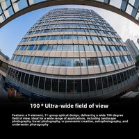 Objectif fisheye ultra grand angle 7arti Sans 7,5 mm F2,8 Génération II VR panoramique manuel adapté aux appareils photo Canon M/Sony E/Fuji