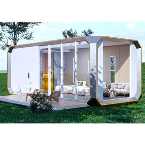 Cabaña Prefabricada Tipo Apple de 20 pies/40 pies, Casa Glamping con Cocina, Diseño Extensible Deslizante, Impermeable, Instalación Rápida para Uso en Hoteles y Centros Comerciales - Product Image 1