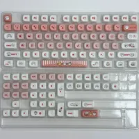 Kawaii Keycaps for Mechanical Keyboard MOA Profile PBT Material Dye-Sublimation MX Type Cute Keycap Girl Series