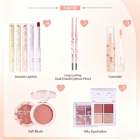 Ensemble de maquillage haut de gamme, rouge à lèvres velours, fard à joues, fard à paupières, crayon à sourcils, ensemble de 8 pièces, longue tenue, anti-bavures, cadeau de vacances
