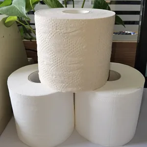 Rouleau de papier toilette doux en pâte de bois vierge personnalisée, 1/2/3/4 plis