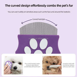OEM rimozione dei pidocchi pettine per capelli con lente d'ingrandimento denti in metallo strumento per cani gatti Pet toelettatura umana scaglie di forfora - Product Image 2