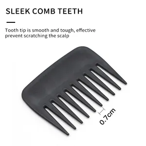Süper geniş diş Combs hiçbir statik sakal tarağı küçük saç fırçası saç şekillendirici aracı siyah OPP torba plastik köpek yastık cep plastik