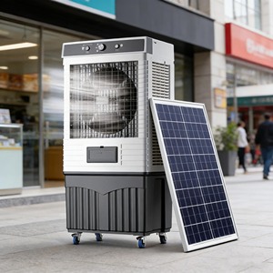 Enfriador de Aire Evaporativo Comercial Híbrido Solar de 200W 60L - 3 Velocidades con Control Remoto 220-240V 40-70 ㎡   para Oficina Restaurante EYC- - Product Image 5