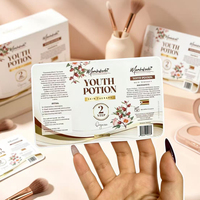 Étiquette autocollante découpée à la forme, imperméable, de luxe, pour produits cosmétiques, étiquette personnalisée avec logo pour l'emballage de flacons de soins de beauté