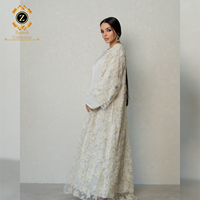 Abaya Zaynab pour femmes, robe musulmane, kimono égyptien, burqa, robe musulmane de luxe pour femmes, abaya ouverte en dentelle de Dubaï