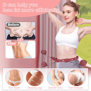 18 Knot Ağırlıklı Akrilik Egzersiz Çemberi 360 Derece Dönüş Büyük Beden Akıllı Bel Egzersiz Halkası Yetişkinler İçin Kilo Verme - Product Image 4