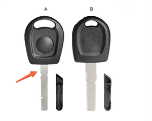 Clé transpondeur vierge pour voiture avec boîtier et connecteur pour Volkswagen <span class=keywords><strong>VW</strong></span> sans logo - Product Image 1