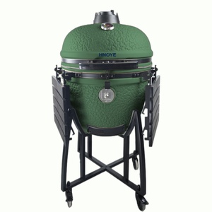Grande barbecue fumoir au charbon de bois en céramique style <span class=keywords><strong>Big</strong></span> <span class=keywords><strong>Green</strong></span> <span class=keywords><strong>Egg</strong></span> de 18 pouces pour la <span class=keywords><strong>cuisson</strong></span> en extérieur - Product Image 3