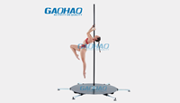 GAOHAO Pole Stage, jambes longues chromées 45mm, pôle de danse amovible Portable