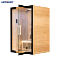 Sauna infrarouge lointain haut de gamme pour 2 personnes, cabine de sauna de luxe pour salle de bain, à vendre