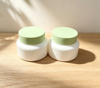 Pot en plastique mat de couleur personnalisée, 50 g, vide, pour crème pour le visage, masque, lotion corporelle, soins de la peau