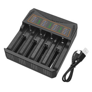 <span class=keywords><strong>Chargeur</strong></span> de <span class=keywords><strong>batterie</strong></span> universel intelligent à écran LCD et arrêt automatique, 4 emplacements, pour batteries au lithium 3.7V 18650 26650 21700 10440 - Product Image 1