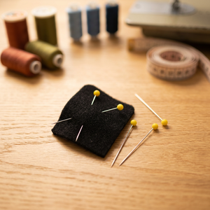 AA0049 <b>Sewing</b> Bead <b>Pins</b> | Yellow Head <b>Sewing</b> <b>Pins</b> with Black Fabric <b>Pin</b> Cushion for Machine <b>Sewing</b> Projects - Product Image 2