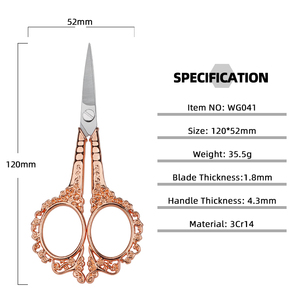 Tesoura De Costura Vintage De Aço Inoxidável De Alta Qualidade Tesoura De Corte De Tecido De Alfaiate Profissional - Product Image 2