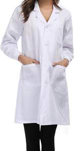 Batas de laboratorio unisex, uniformes para hospitales, telas para uso prolongado, manga larga, algodón polivinílico, bata de laboratorio duradera, bata médica blanca - Product Image 4