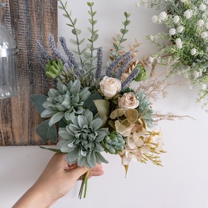 Bouquet de fleurs artificielles CallaFloral en tissu tissé plastique pour décoration de mariage CF01447A - Product Image 2