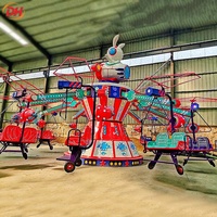 Manège de fête foraine : Avion à commande autonome pour 24 personnes, mouvement ascendant et descendant, hauteur de levage de 1,8 m, en fibre de verre, Super Swing Ride