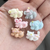 Cabochons en résine à dos plat, motifs lapin et chien mignons, pour épingles à cheveux, scrapbooking, bricolage, décoration intérieure et accessoires de loisirs créatifs
