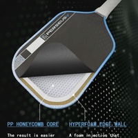 Raquette de pickleball GEN5 T700 en fibre de carbone, noyau en nid d'abeille de 16 mm, noyau de propulsion KineticFrame pressé à chaud professionnel