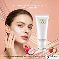 Natuurlijke Biologische Fruit Hydraterende Gezichtsreinigingscrème Tremella Dragon Pitaya Litchi Guava Extract Gist Hydraterende Frisse