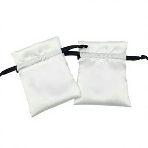 Wholesale Custom Printed LOGO WENWI JLB067778U Satin <b>Drawstring</b> Dust <b>Bag</b> for <b>Makeup</b> Brushes and Jewelry Gift Packaging - Product Image 3