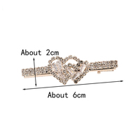 Épingles à cheveux en métal avec nœud exquis et strass, pince à cheveux en forme de canard brillante entièrement sertie de diamants pour fille, accessoires pour cheveux en alliage brillant