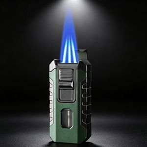 Upscale Luxury Torch Gadget With Cutter Punch For <b>Cigar</b> Enthusiast Private Collection And Display For <b>Cigar</b> <b>Lighter</b> - Product Image 1