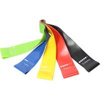 Más Vendido, Bandas de Resistencia de Látex 100% Natural para Ejercicio Físico y Deportivo, Juego de 5 Mini Bandas de 25 cm de Largo