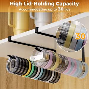 Organizadores de tapas para vasos sin adhesivo para tapas Stanley Yeti, soporte organizador para tapas de vasos Yeti que ahorra espacio en el interior del gabinete - Product Image 3