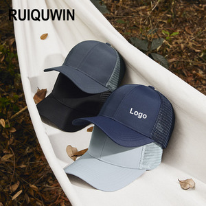 RUIQUWIN 2026 여름 남성용 방수 자외선 차단 야구 모자 빠른 건조 반 메쉬 하이킹 모자 낚시 여행 일상 외출용 - Product Image 1