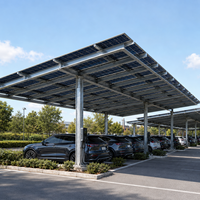 Vente en gros OEM de carport solaire résidentiel en aluminium imperméable blanc et noir avec garantie de 15 ans